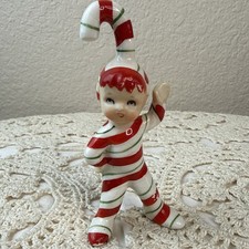 Vintage (1958) Lefton GEO Z Candy Cane Christmas Elf 4