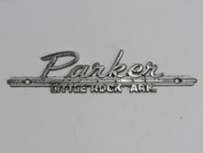 VTG Parker Cadillac Little Rock Arkansas Metal Dealership Badge Emblem Tag AR picture