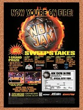 1994 NBA Jam TE Sweepstakes Original Advertisement / Retro Wall Art v5 picture