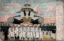 1907 US Navy Battleship Kentucky Guns & Gunners Postcard Raphael Tuck picture