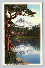 Cordova AK-Alaska, Mt Eccles, Lake Side, Antique Vintage Souvenir Postcard picture