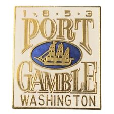 Vintage Port Gamble Washington Ship Travel Souvenir Pin picture