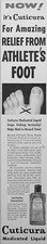 1954 Vintage Magazine Page Ad Cuticura for Athlete’s Foot picture