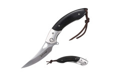 Elk Ridge Black Wood Folding Pocket Knife Trailing Point Assisted EDC 8