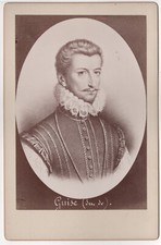 RARE 1887 Albumen Print Cabinet Card Henri Henry II Lorraine Duc Guise picture