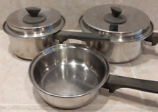 Prudential Ware 18-8 Tri-Clad Stainless Steel Pans and Lids Five (5) Piece Set picture