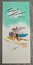 1960 Royal Hawaiian Hotel Waikiki Beach Travel Brochure Fold-Out Island Vacation picture