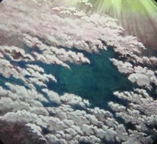 Magic Lantern Glass Slide #9 Killarney Ireland Cloud Wreaths Hand Colored picture
