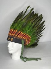 Native American Inspired Feather Headdress Beadwork Art Collectible 11349028 picture