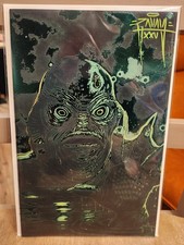 CREATURE FROM THE BLACK LAGOON FOIL SIGNED BY ARTIST MARTIN ZAVALA WITH COA picture
