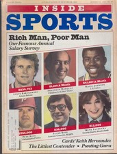 INSIDE SPORTS 9/31 1981 Keith Hernandez Montreal Alouettes; Pro Salaries picture