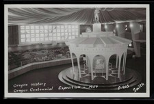 1959 Oregon Centennial Exposition History Exhibit Real Photo Postcard RPPC Smith picture
