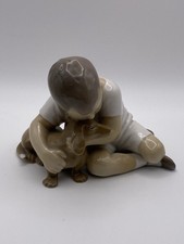 Bing & Grondahl Boy with Dachshund Dog Figurine #1951 True Friendship Denmark picture