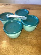 Tupperware Essentials Condiment Server 4 Piece Set Shades Of Teal picture