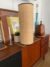 New Large Woven Cane Lamp Shade Mid Century Modern style Lighting MCM picture