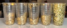 Tervis Set Of 5, 16oz. Gold Confetti Tumblers Lifetime Guarantee - Rare HTF READ picture