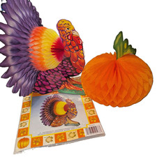 Honeycomb Turkey and Pumpkin Original Package 632323 Printed Both Sides 9 