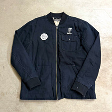 Harley-Davidson Black Zip Front Jacket with Patches & Quilted Lining picture