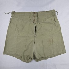 WWII US Army GI Boxer Shorts OD Green 3 Button Fly Side Tie Military Original picture