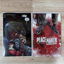 Peacemaker Tries Hard 1 Foil / Disturbing The Peace 1 DC Comics Lot of 2 NM picture