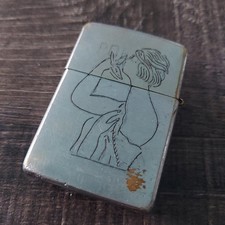 Vintage 1971 ZIPPO Vietnam War Lighter Trick Art Optical Illusion Engraved picture