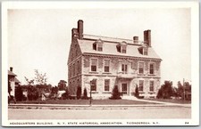 Ticonderoga New York NY, Headquarters Building, State Historical Ass., Postcard picture