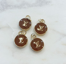 Lot of 4 Designer Brown Gold Metal Zipper Pull Charm Skittles picture