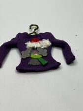 Michael Simon Poodle In Santa Hat Mini Sweater Christmas Ornament picture