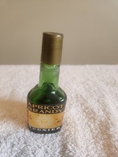 Vintage Regnier Apricot Brandy Miniature Green Glass Bottle EMPTY picture