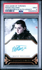 2024 Rittenhouse GOT: Legends Of The Realm Legacy Auto Maisie Williams PSA 9 picture