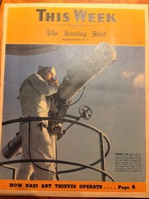 FREE SHIP June 6, 1943 This Week Magazine The Sunday Star WWII picture