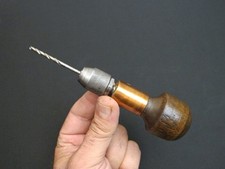 Unusual Vtg Jewelers/Watchmakers Workbench Hand Drill Pin Vise Antique Rare Tool picture