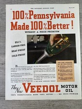 Vtg Print Ad BIG Art Deco Veedol Motor Oil Pennsylvania Automobile Travel 1931 picture