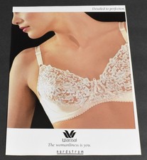 1989 Print Ad Sexy Fashion Wacoal Bra Detailed Perfection Breasts Feminine Art T picture