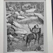 Native American Artwork Rep. Pencil Graphite West Indian Ltd Ed Clark G Willard  picture