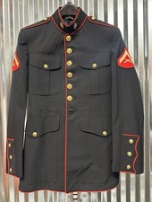 USMC US MARINE CORPS DRESS BLUES JACKET CHEST 42 R LANCE  CORPORAL picture
