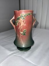 Roseville Columbine Double handled vase 1940s Vintage Vase 20-8 flower vase picture