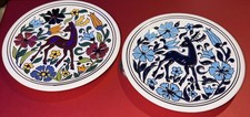 Vintage Manousakis Keramik Rodos Greece Hand Painted Ceramic Plates Coasters picture