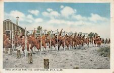 Hand Grenade Practice, Camp Devens, Ayer, Mass., U.S. Army, World War I Postcard picture