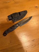Vgc Half Face Blades Crow Scout Knife Black w/ Sheath/Clip Rare Authentic Find picture