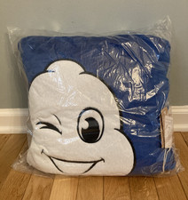 Rare Michelin Man Pillow Blanket Plush w Pockets Promo New Sealed Bibendum picture