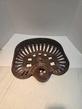 Antique J.I. Case Plow Works Cast Iron Seat Vintage picture