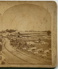 Panoramic Exterior View of the Main Exhibition Building Vintage Stereoview Card picture