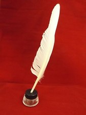 Goose Quill feather ballpoint pen picture