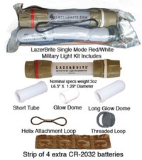 LazerBrite Military Tactical Flashlight Glow Stick RED and GREEN   picture