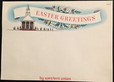 1960's Vintage Blank Easter Greetings Western Union Telegram. picture