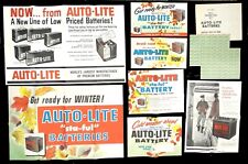 (1957) AUTO-LITE - BATTERY Advertising 7 Pcs FALL POSTERS Display Promotion NOS  picture