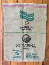 Cafes Do Brasil Brazil Burlap Jute Natural Specialty Coffee Bean Bag Sack 38x27 picture