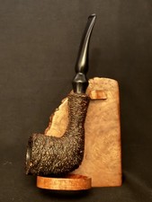 Brebbia Linea Varese 400 Sandblast Dublin Estate Pipe, Vulcanite Stem picture