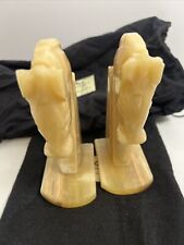 vintage  Italian marble horse head bookends picture